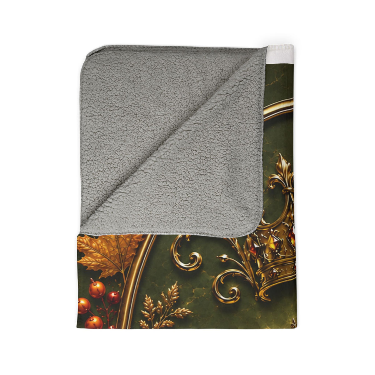 Regal Autumn Crest Sherpa Blanket