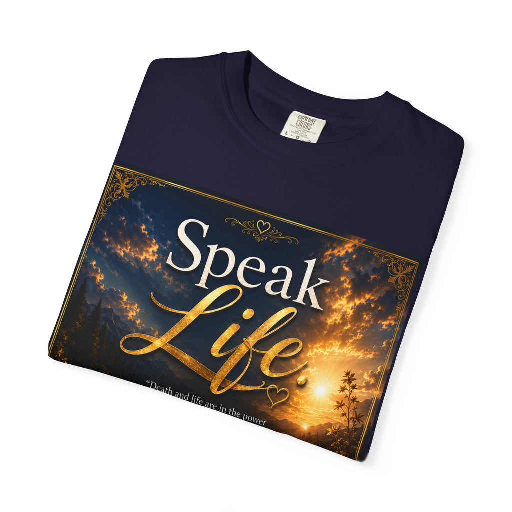Christian Inspirational T-Shirt — "Speak Life" & "Still on the Throne" Faith Graphic Tee