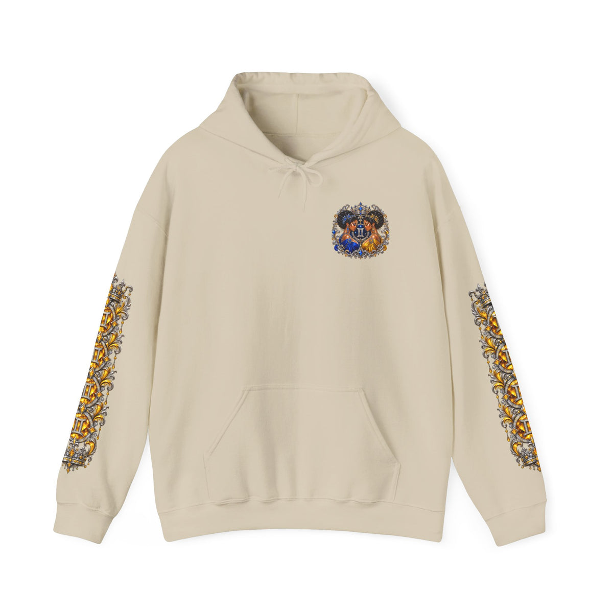 Gemini Zodiac Hoodie — Ornate Twin Constellation Sweatshirt