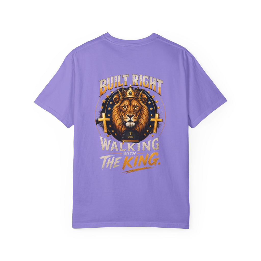 Lion 'Built Right, Walking the King' Graphic T‑Shirt
