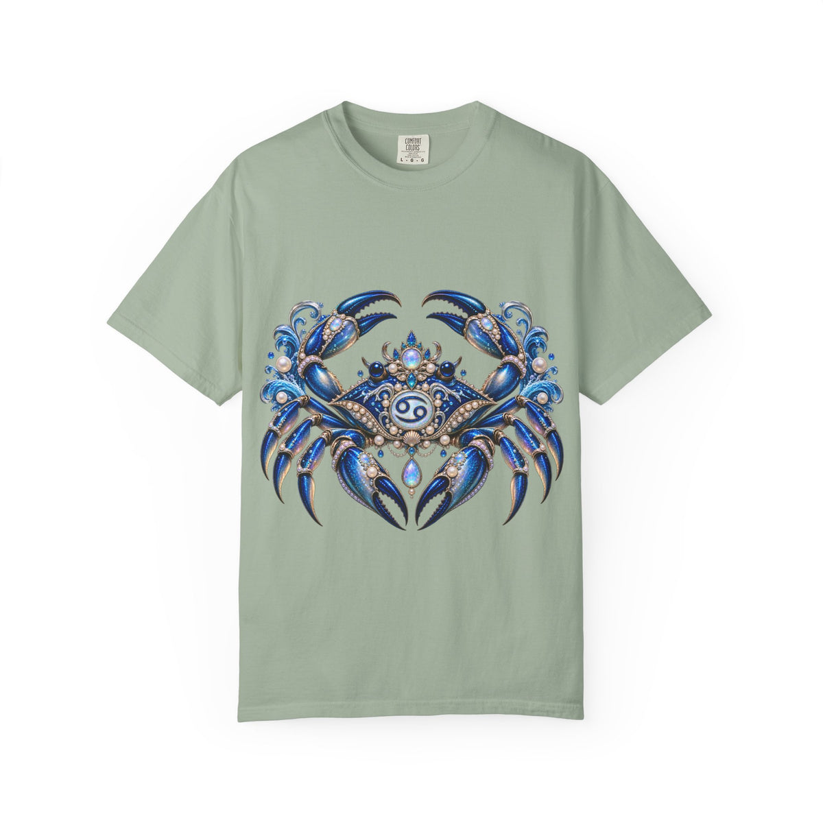 Cancer Zodiac T-Shirt — Blue Crab Astrology Tee (Intuitive, Loyal, Nurturing)
