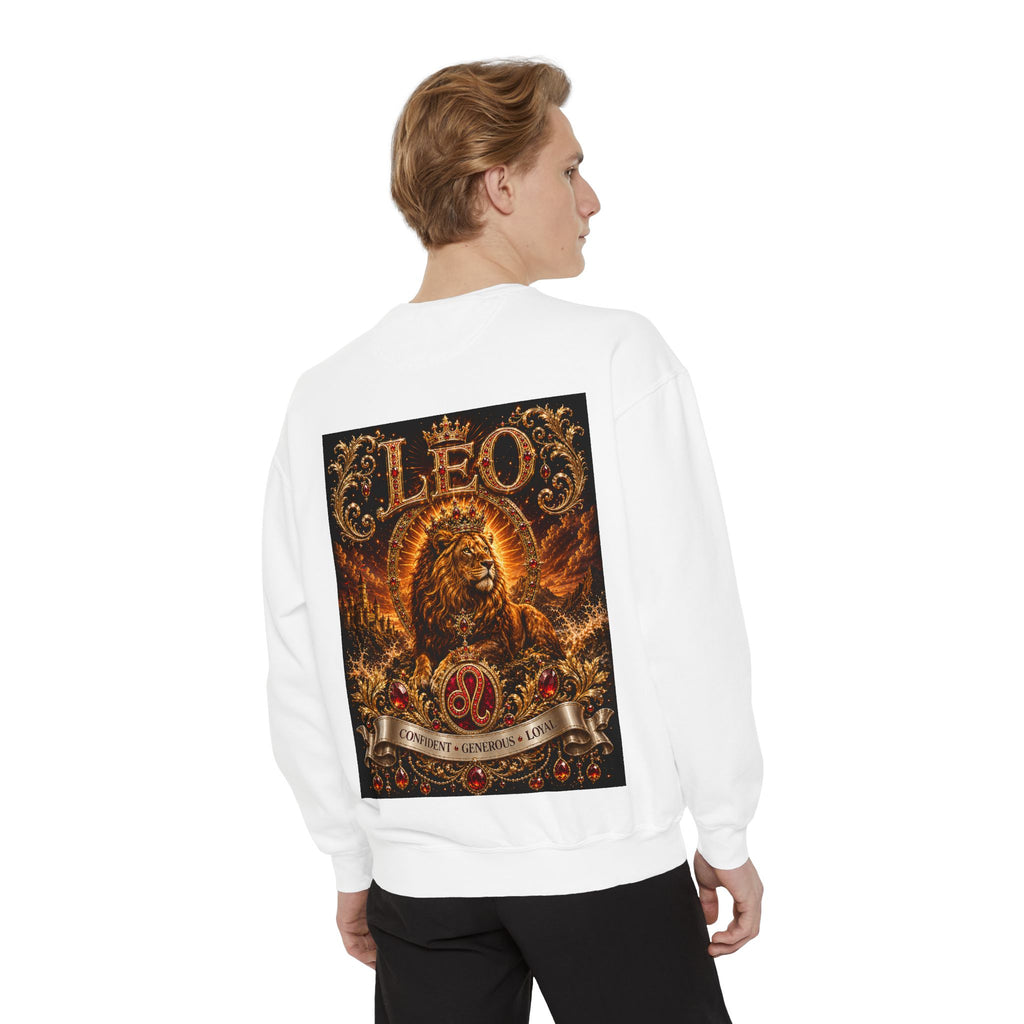 Leo Zodiac Lion Sweatshirt — Regal Astrology Graphic Crewneck