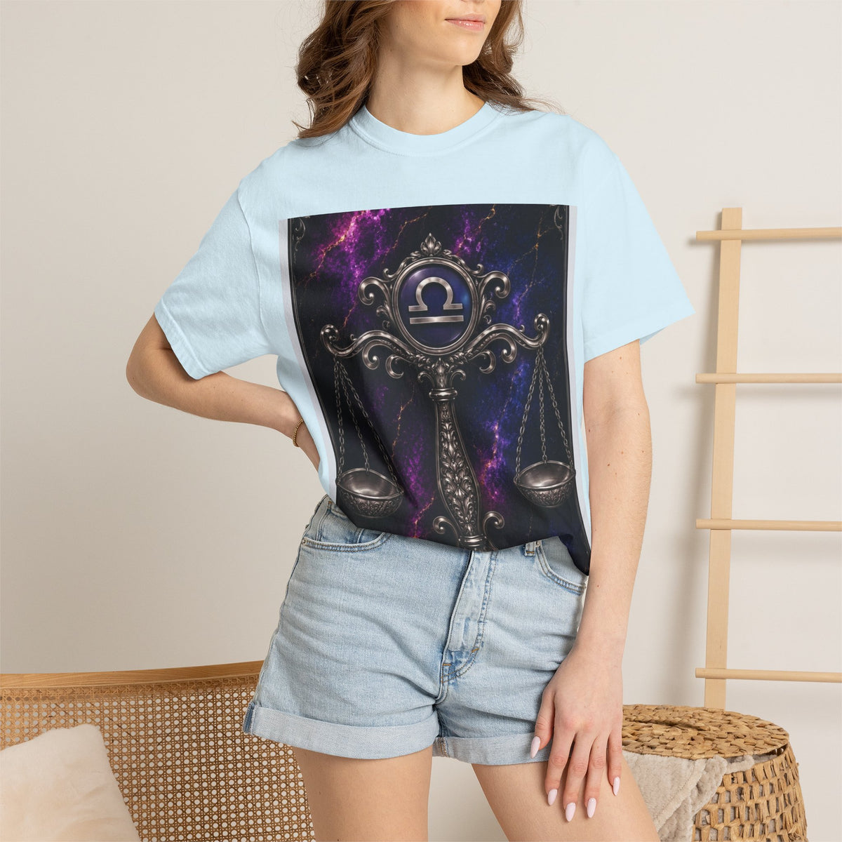 Libra Scales Zodiac T-Shirt — Astrology Graphic Tee