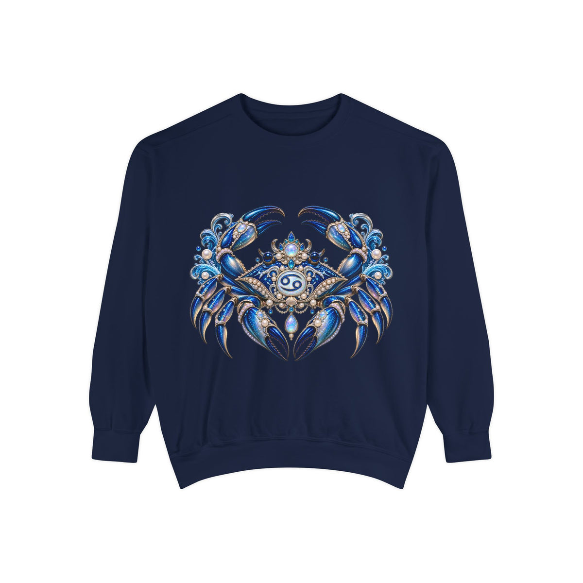 Cancer Zodiac Sweatshirt — Blue Crab Astrology Crewneck