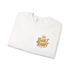 Built Right Sweatshirt — "Built Right: Beautiful Brave Brilliant" Gold Graphic Crewneck