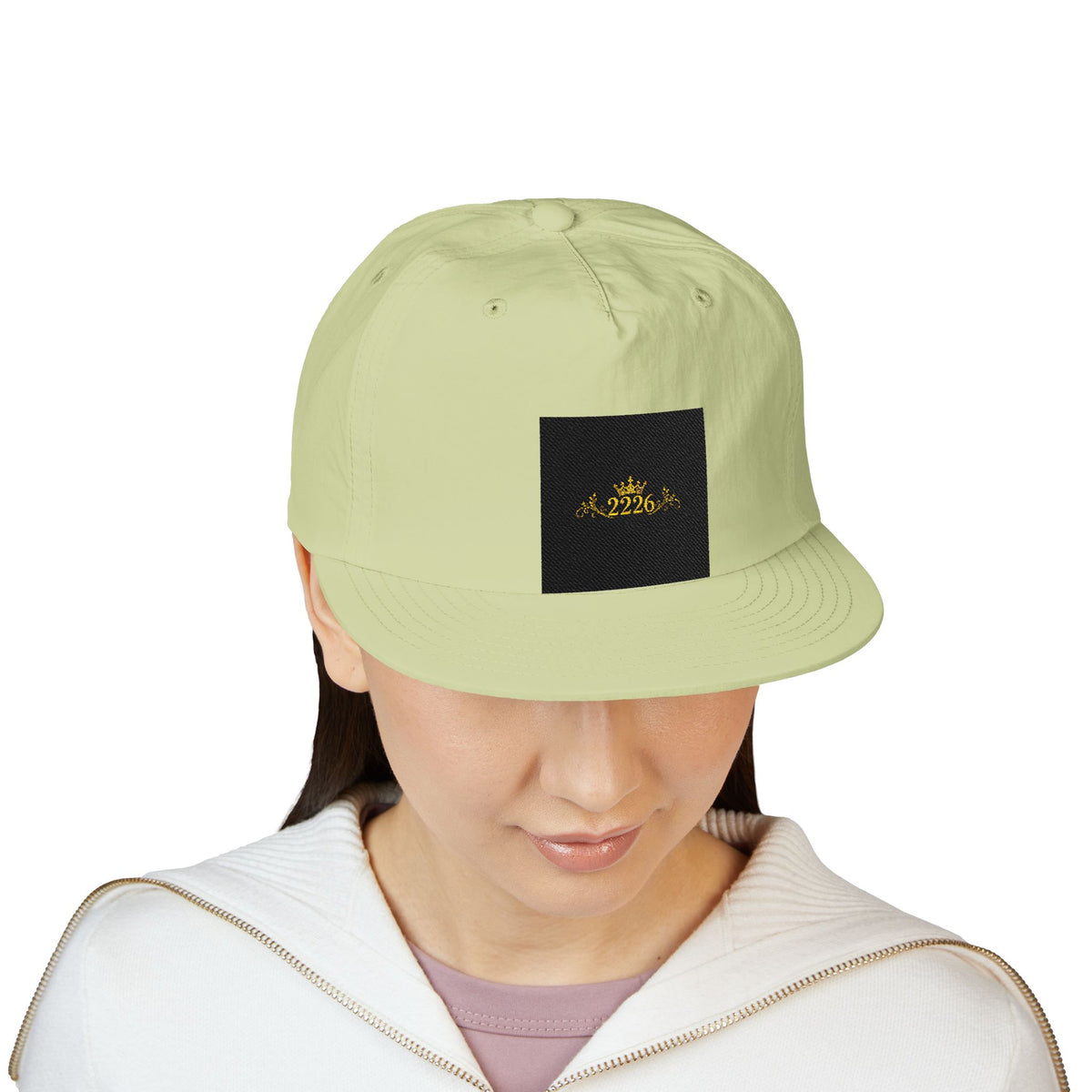 Surf Cap - Minimal Gold Wave Embroidered Patch Hat