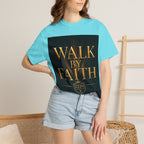 T-Shirt - "Walk By Faith / Not By Sight" Inspirational Christian Tee