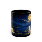 Moonlit Lotus Mug — Serene Nightscape Coffee Cup