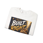 Sweatshirt — "Built Right: Guided by God's Light" Christian Lion Graphic Crewneck