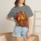 Aries Zodiac T-Shirt — Bold Ram Astrology Tee ("Aries")
