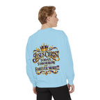 Religious Sweatshirt — “Jesus Christ Today, Tomorrow and Forever More” Crown Graphic