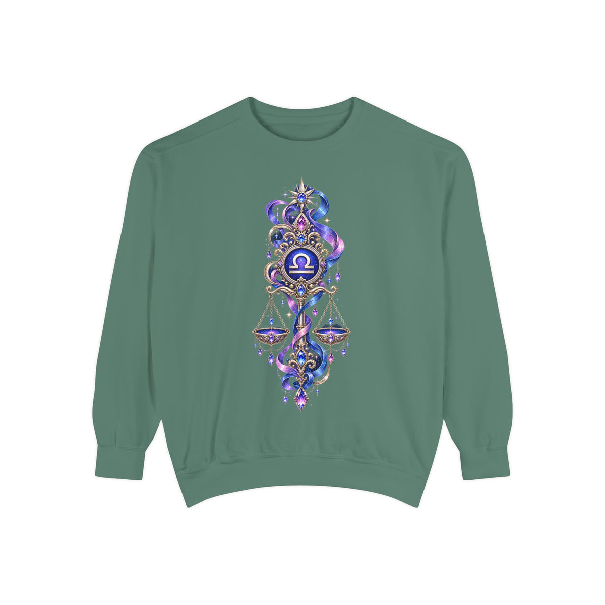 Libra Zodiac Sweatshirt — Scales Astrology Graphic Crewneck