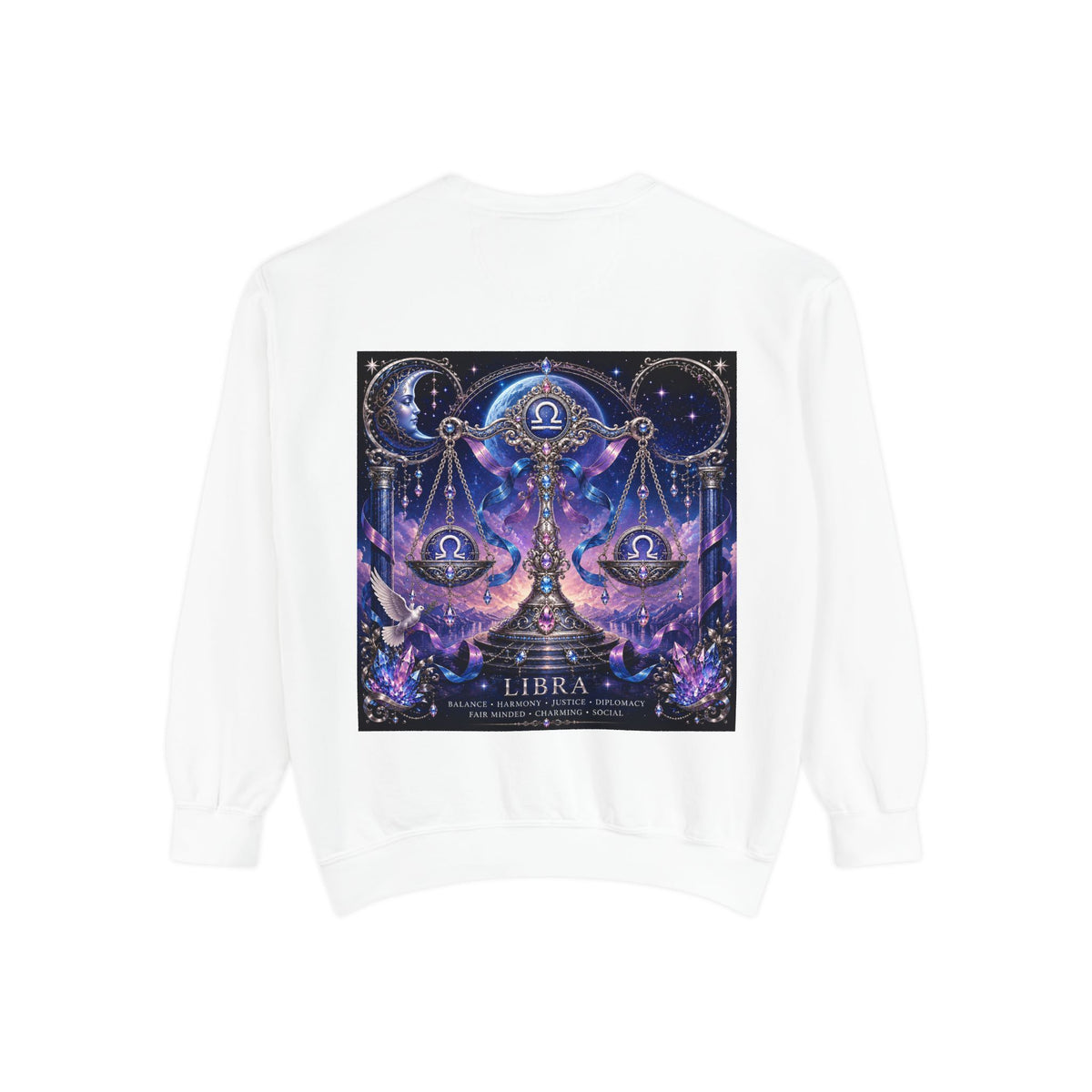 Libra Zodiac Sweatshirt — Scales Astrology Graphic Crewneck