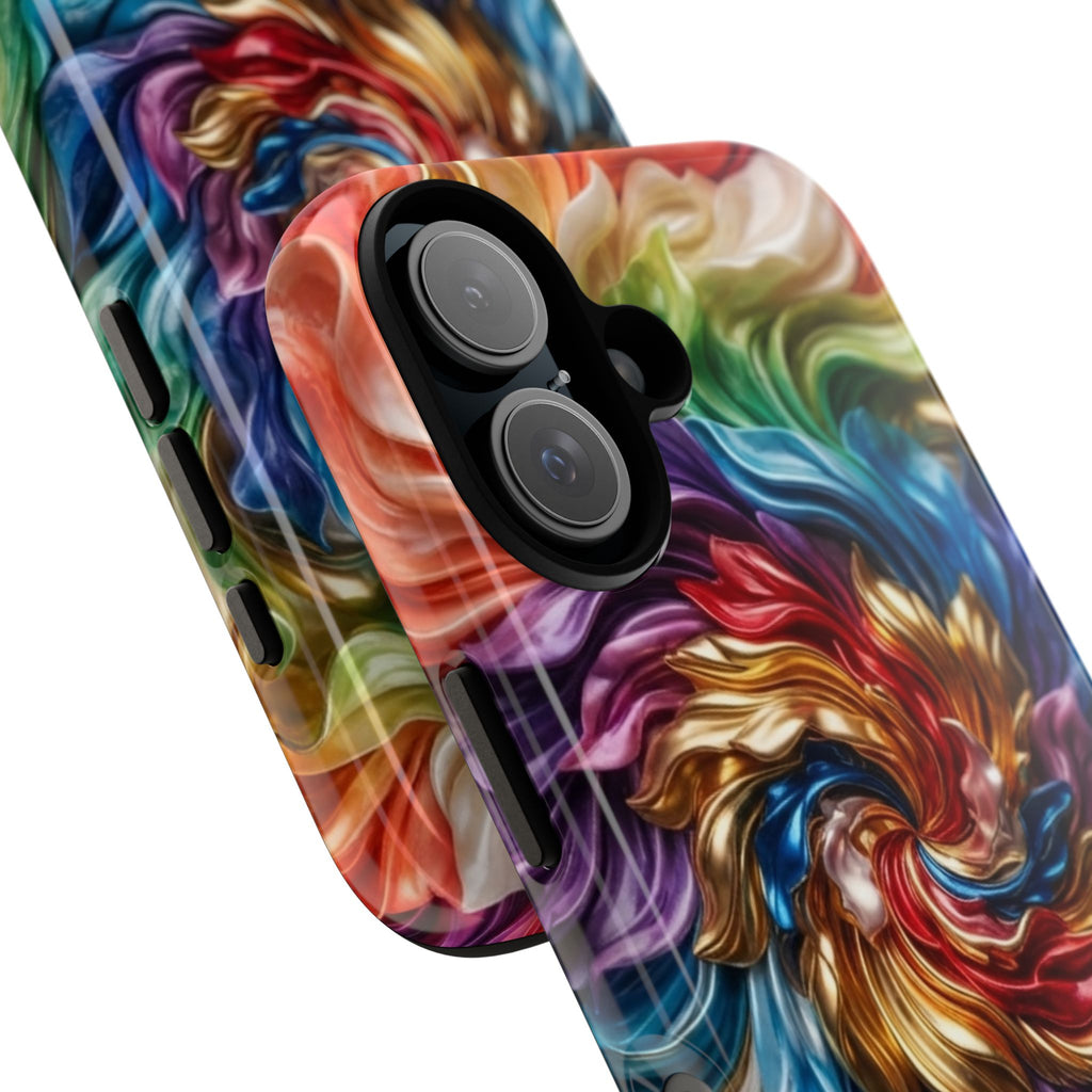 Colorful Swirl Tough Phone Case — Vibrant Abstract Protective Cover