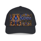 Gemini Zodiac Mid Profile Baseball Cap — Twin Constellation Astrology Design