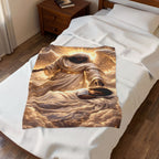 Plush Blanket — Guardian Angel Over Child Velveteen Throw