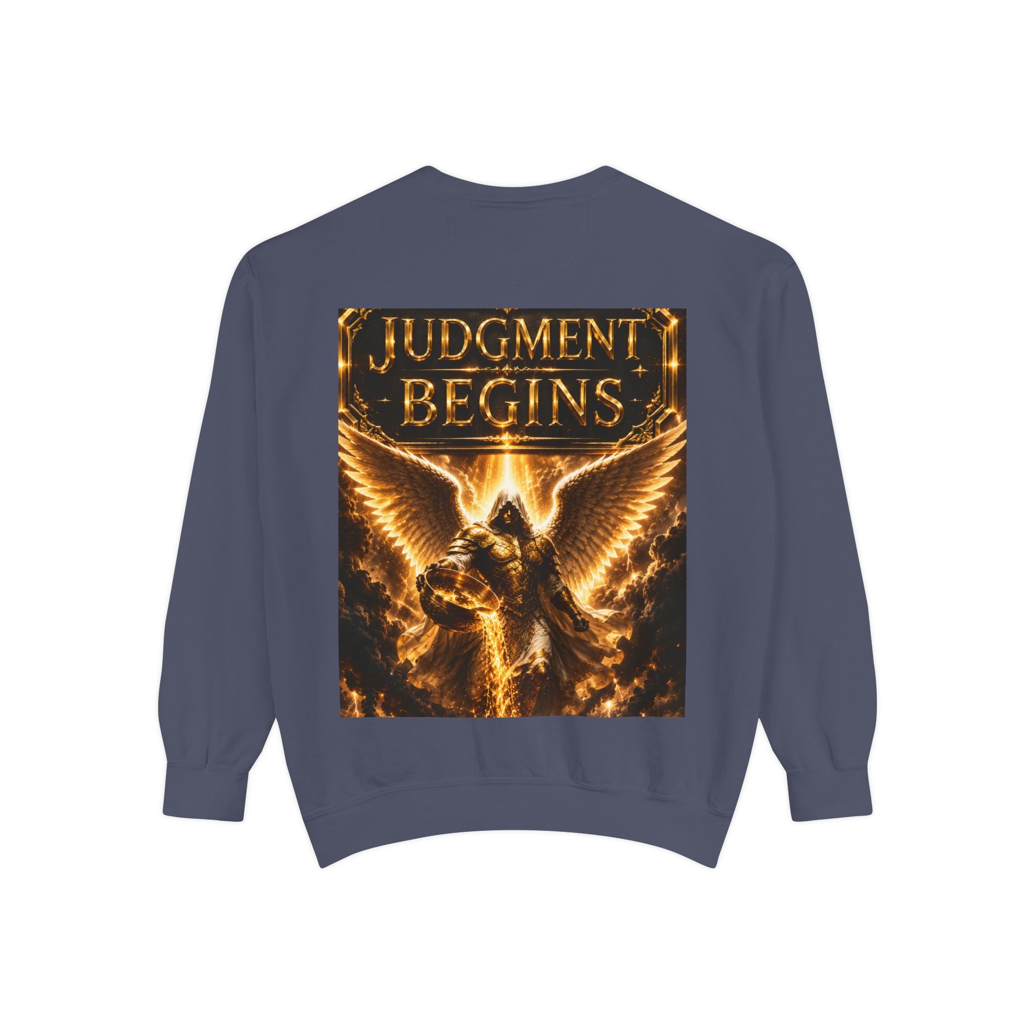 Revelation Chapter 16 Sweatshirt — "Judgment Begins" Apocalyptic Graphic
