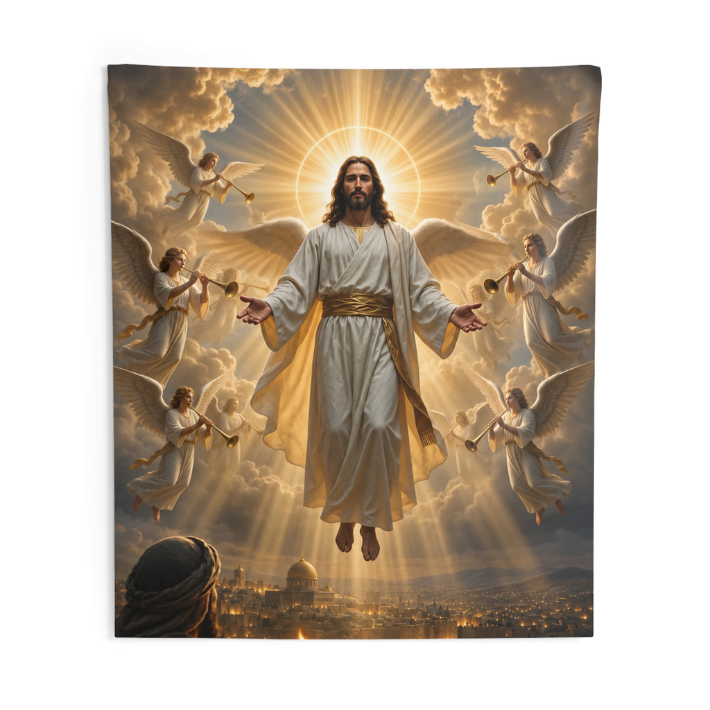 Jesus Ascension Wall Tapestry — Inspirational Christian Religious Decor