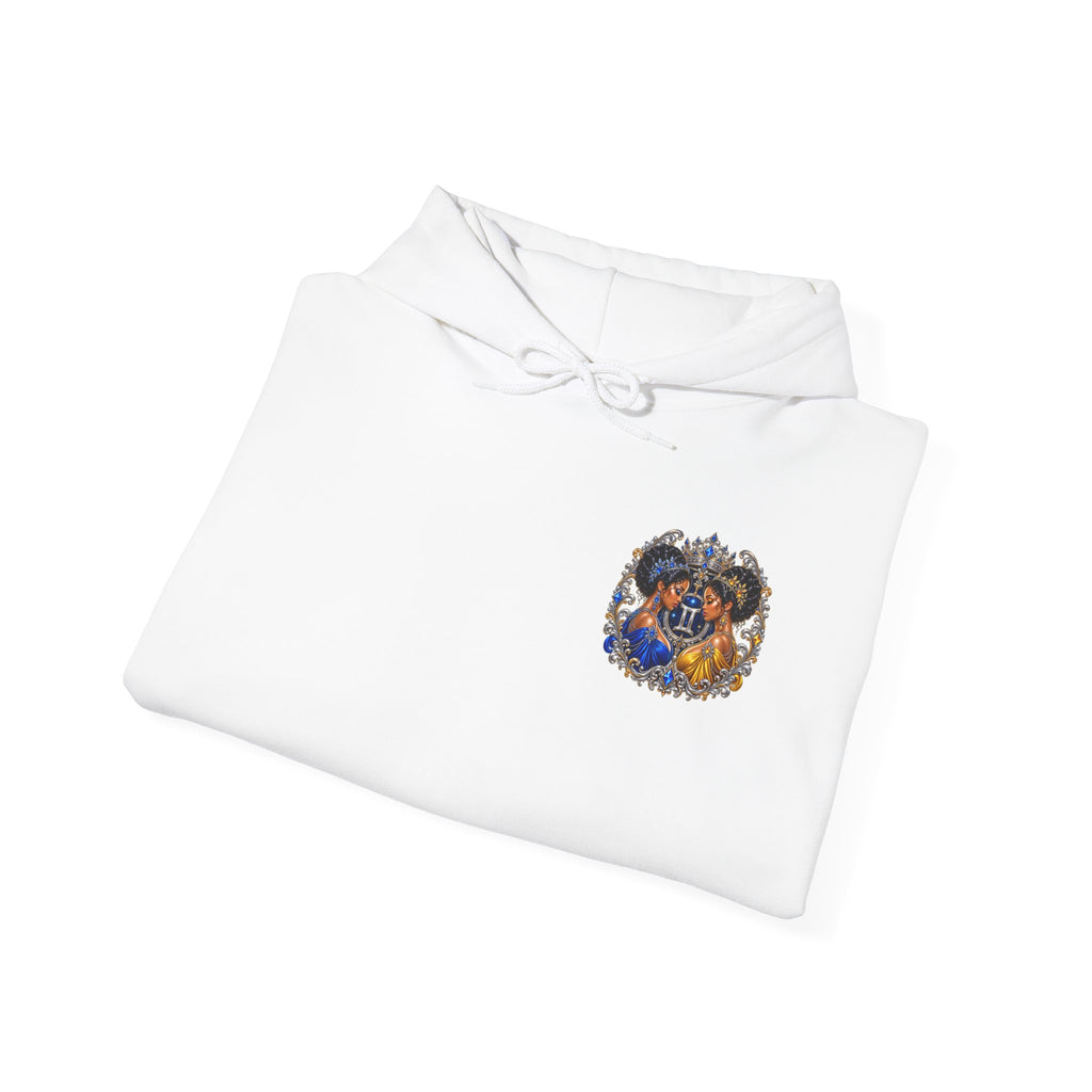 Gemini Zodiac Hoodie — Ornate Twin Constellation Sweatshirt