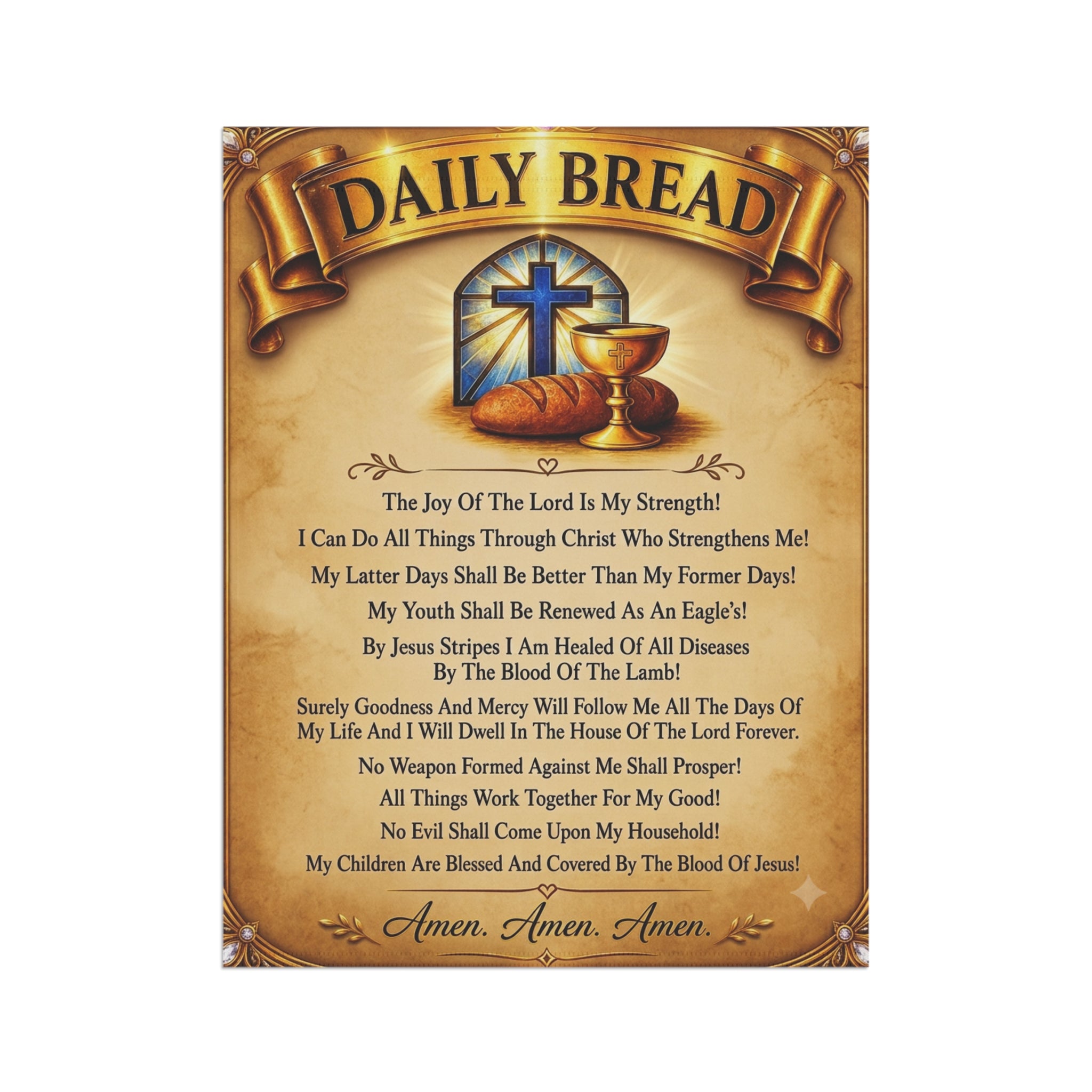 Garden Flag - "Daily Bread" Inspirational Prayer Banner