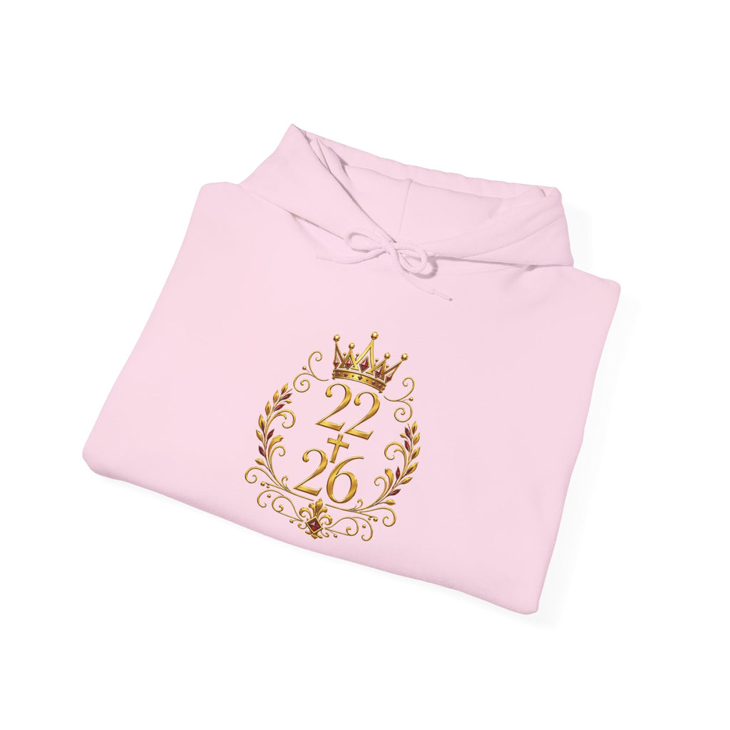 Lion Crest Hoodie – "22:26" Bible Verse Religious Pullover