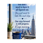 Motivational City View Poster – “You Don’t Need to Have It All Figured Out” Inspirational Wall Art
