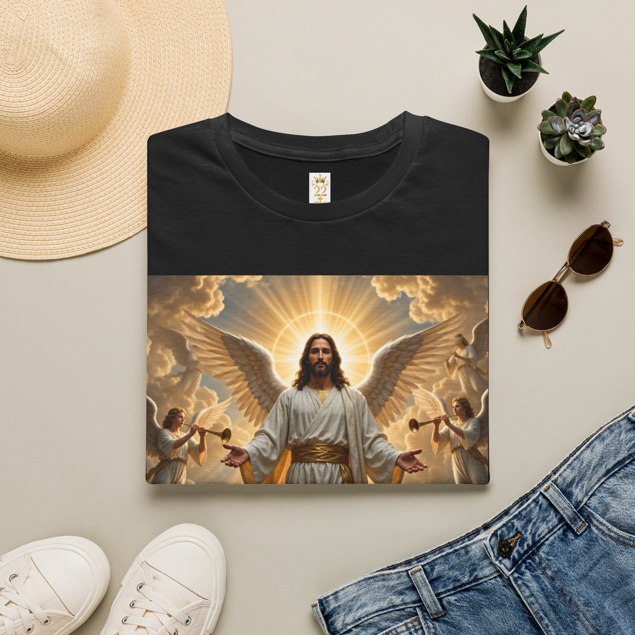 Jesus with Angels T-Shirt — Radiant Christian Faith Tee