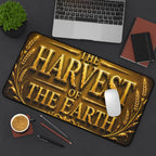 Desk Mat — "The Harvest of the Earth" Gold Emblem Gaming/Office Mat