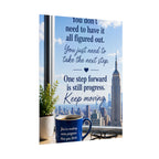 Motivational City View Poster – “You Don’t Need to Have It All Figured Out” Inspirational Wall Art