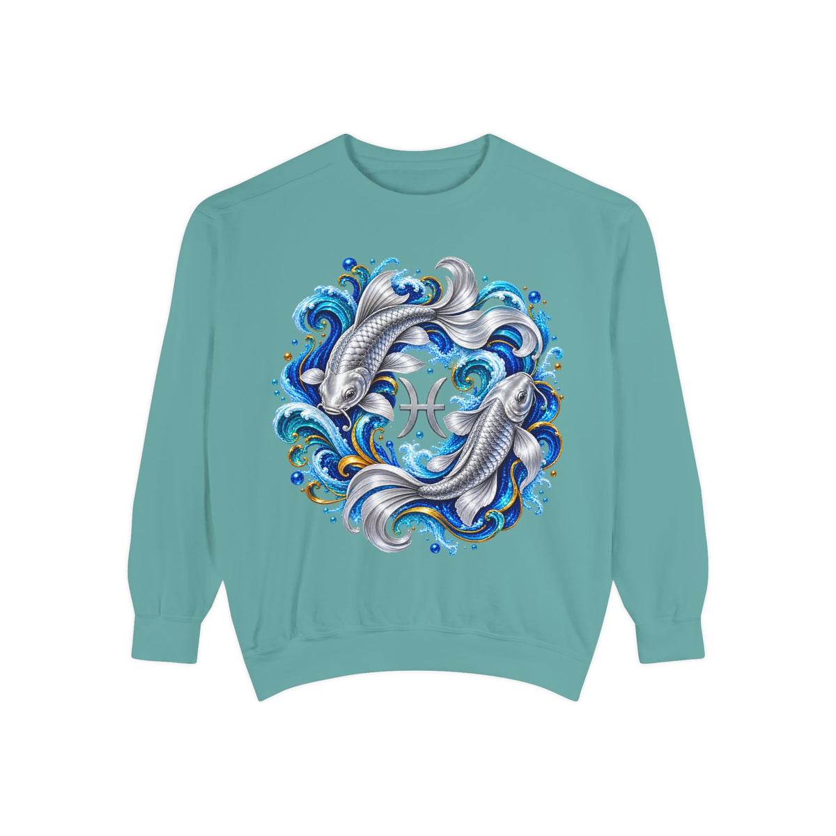 Pisces Zodiac Sweatshirt – Artistic Koi Fish Horoscope Pullover