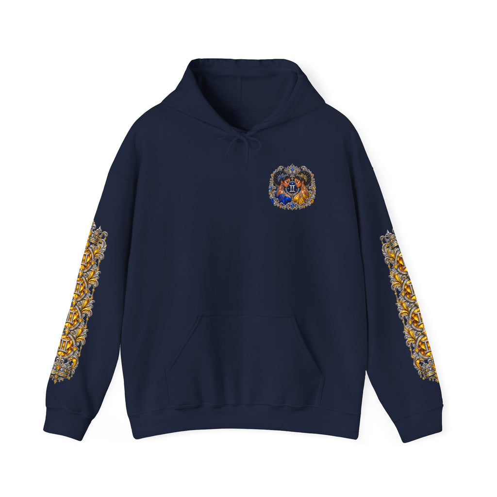 Gemini Zodiac Hoodie — Ornate Twin Constellation Sweatshirt