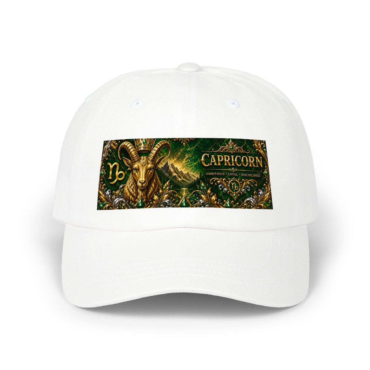 Capricorn Dad Hat — Zodiac Capricorn Goat Embroidered Baseball Cap
