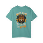 Lion 'Built Right, Walking the King' Graphic T‑Shirt
