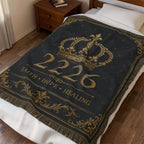 Velveteen Plush Blanket — Royal Crown '2226' Faith Hope Healing Throw