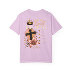 Built Right T-Shirt — Christian Faith Floral Cross Tee (She Is Built Different)