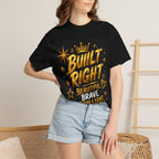 Built Right / Kingdom Living T-Shirt — Inspirational Lion Crown Graphic Tee