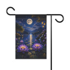 Moonlit Lotus Garden Flag — Decorative Outdoor Garden Banner