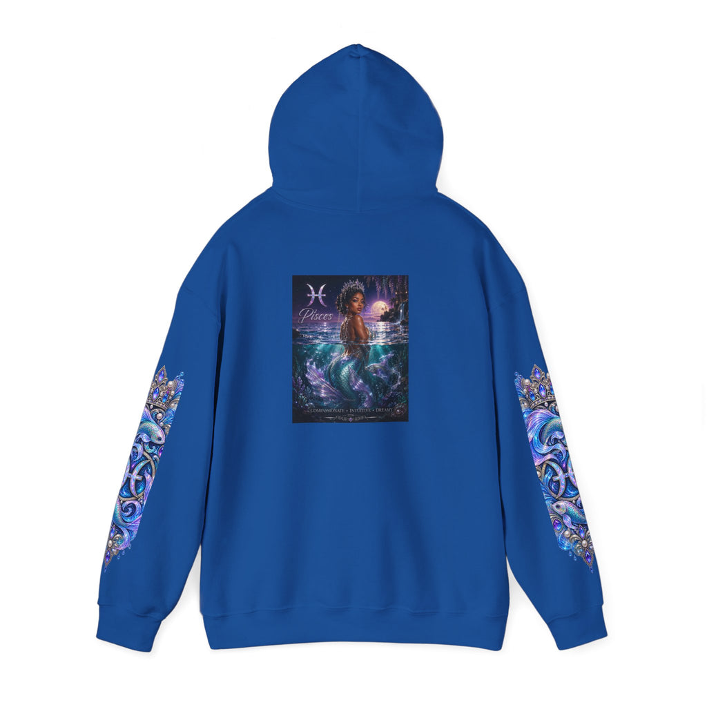 Pisces Mermaid Hoodie — Zodiac Ocean Art Pullover