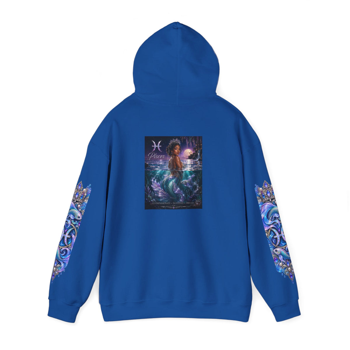Pisces Mermaid Hoodie — Zodiac Ocean Art Pullover