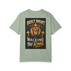 Walking with the King T-Shirt — Built Right Lion Christian Faith Tee