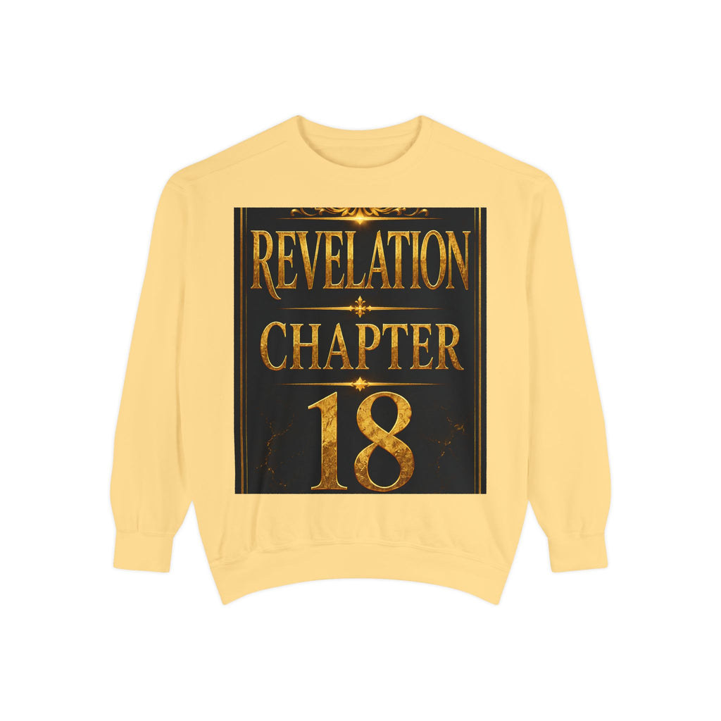 Revelation Chapter 18 Sweatshirt - Angelic Apocalyptic Graphic Crewneck