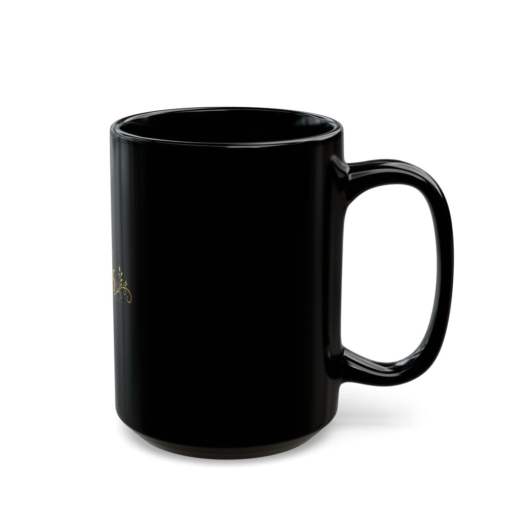 Royal 2226 Black Coffee Mug — Gold Crown Accent (11oz & 15oz)