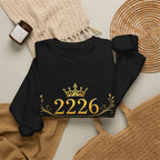 Crewneck Sweatshirt — Gold Crown '2226' Royal Crest Design