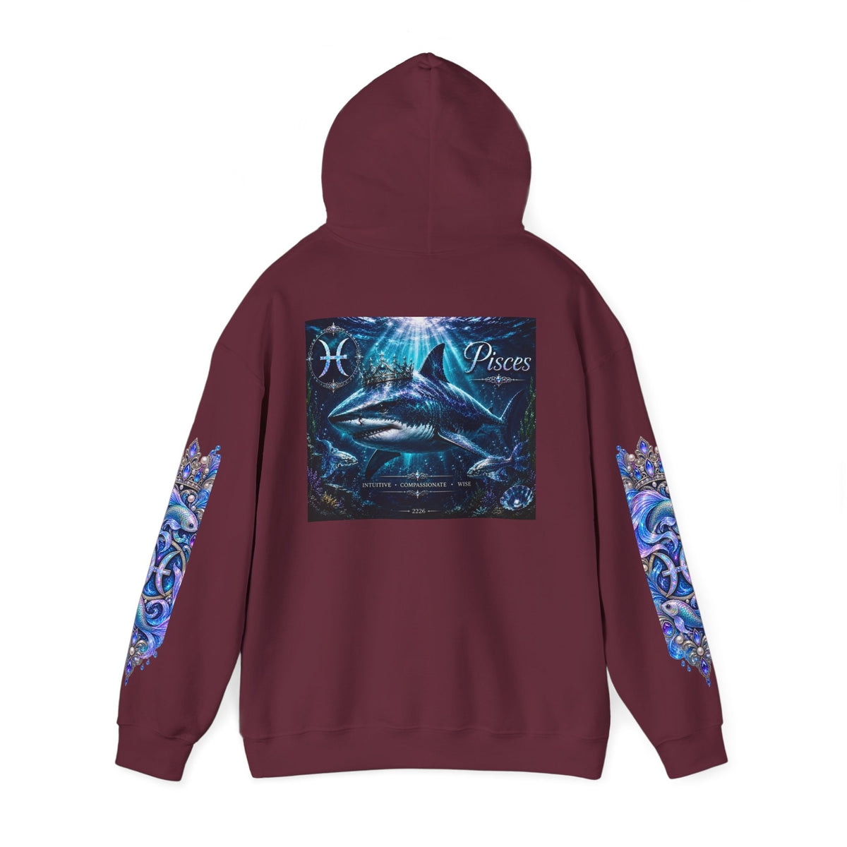 Pisces Hoodie - Astrological Pisces Fish Zodiac Graphic Sweatshirt