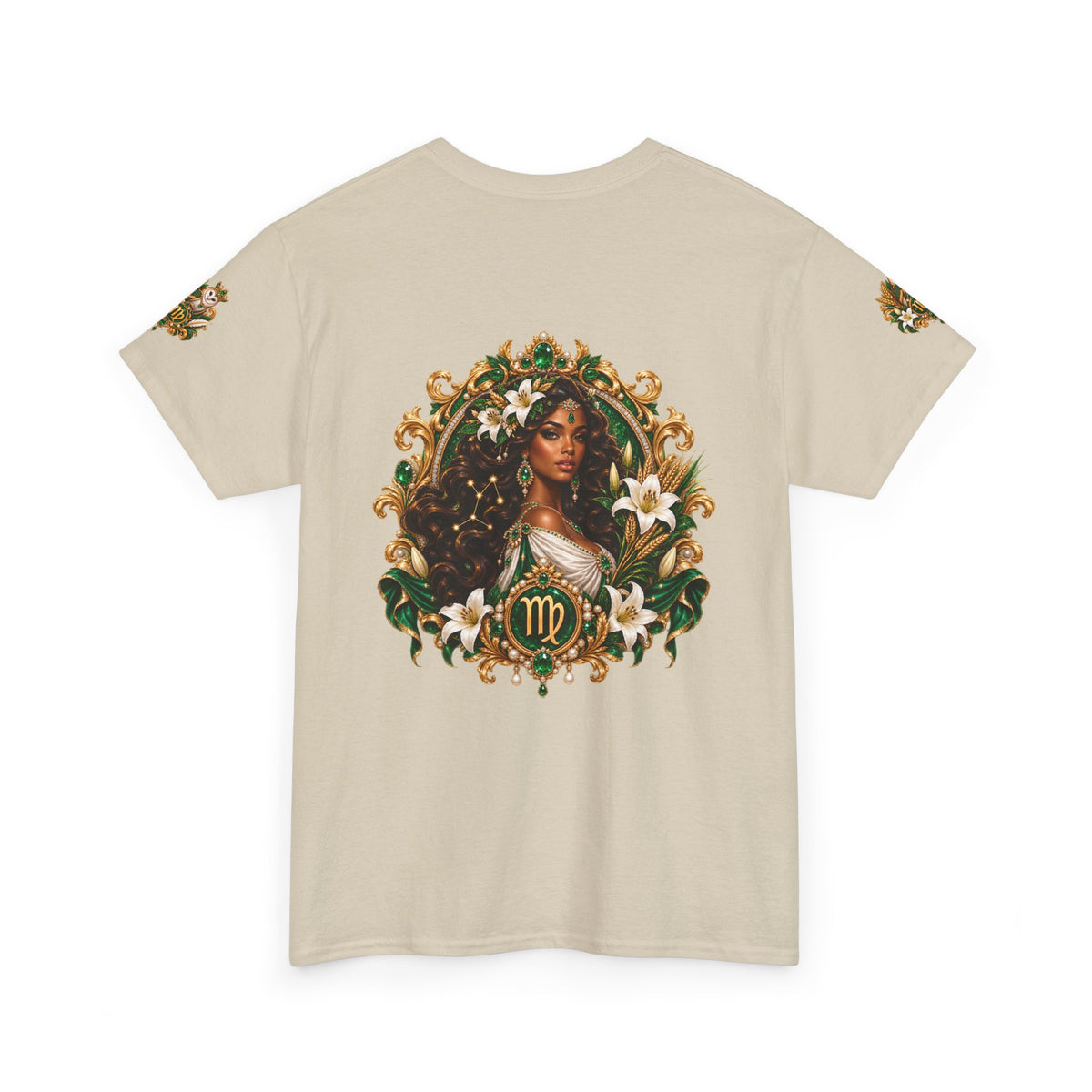 Virgo Zodiac Tee — Elegant Floral Virgo Astrology T-Shirt