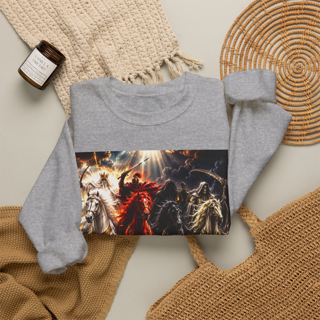 Revelation 6 Sweatshirt — Four Horsemen Graphic Crewneck (2226)