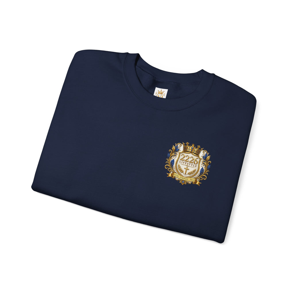 Lion Crest Crewneck Sweatshirt — 2:26 Bible Verse Christian Graphic