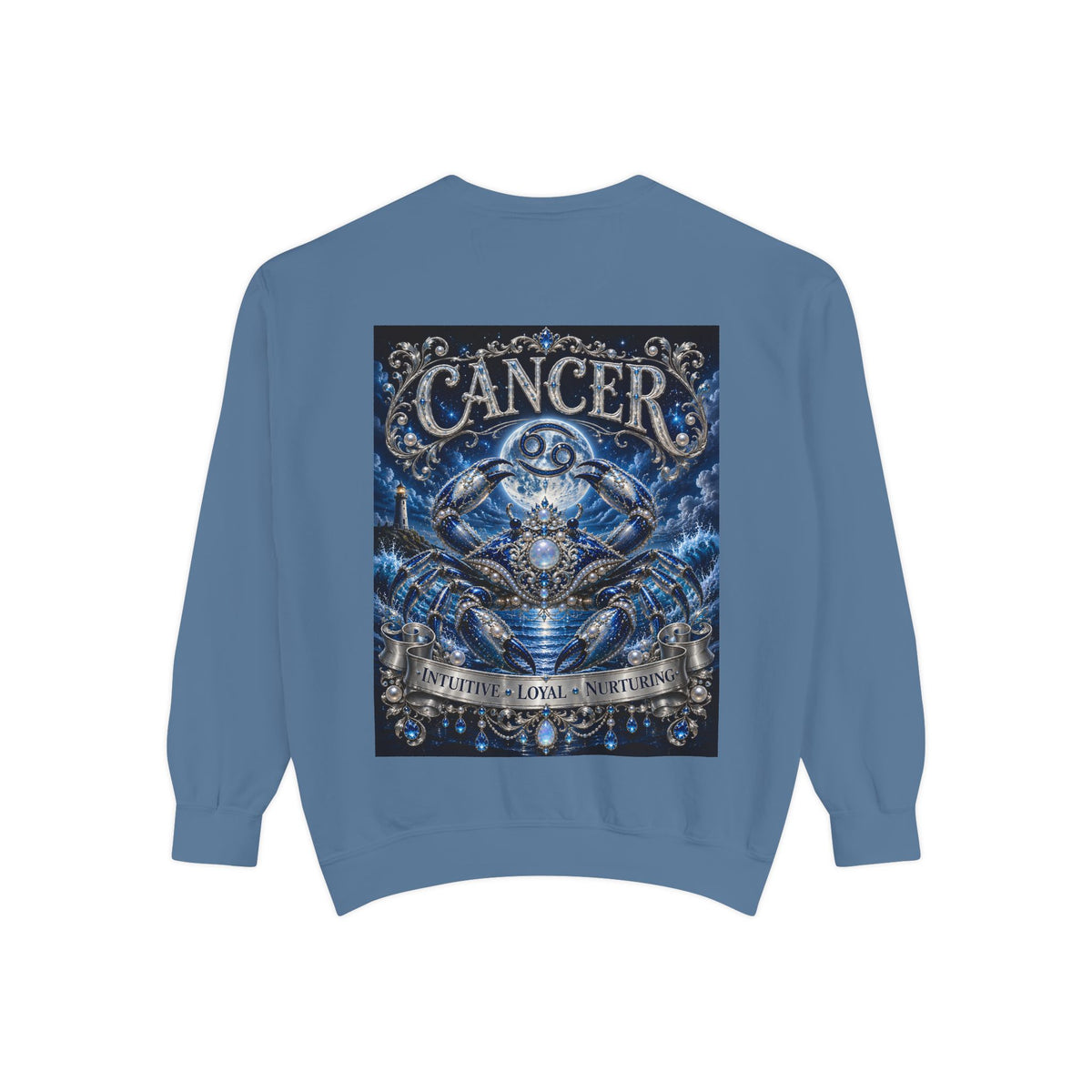 Cancer Zodiac Sweatshirt — Blue Crab Astrology Crewneck