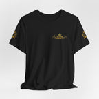 Vintage Gold Crown Tee - Minimal Royal Logo Short Sleeve Shirt