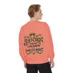 Religious Sweatshirt — “Jesus Christ Today, Tomorrow and Forever More” Crown Graphic